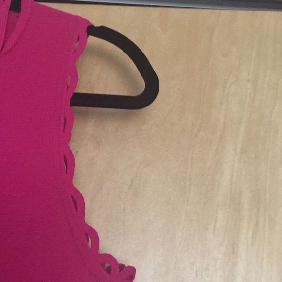 MILLY Knit Eyelet Scallop Fit and Flare Dr… - Picture 7 of 12